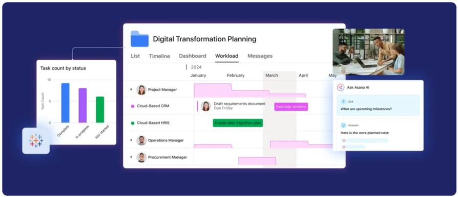 asana homepage