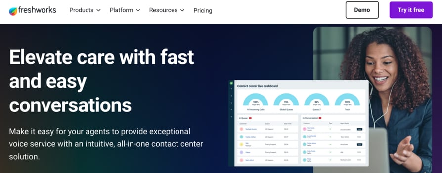 phone-system-freshdesk screenshot