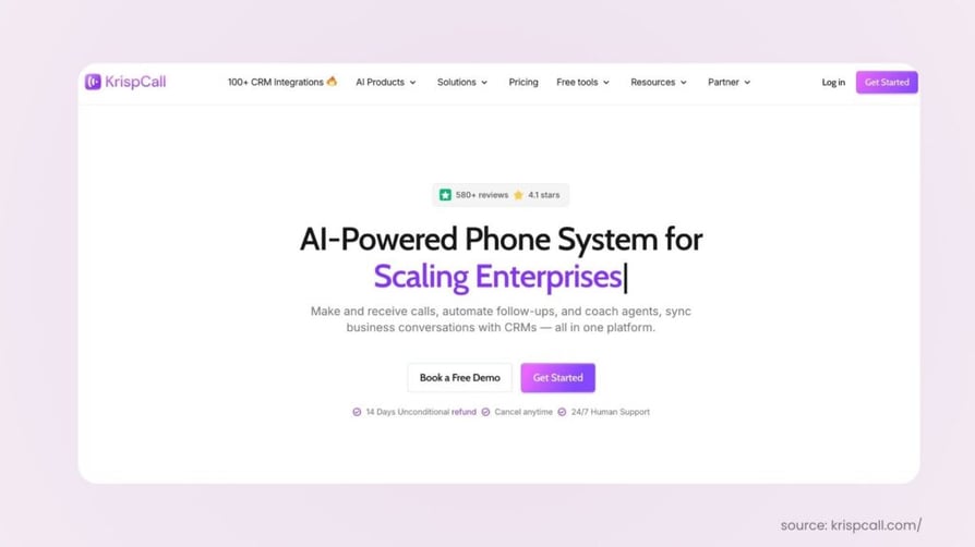 Krispcall-homepage