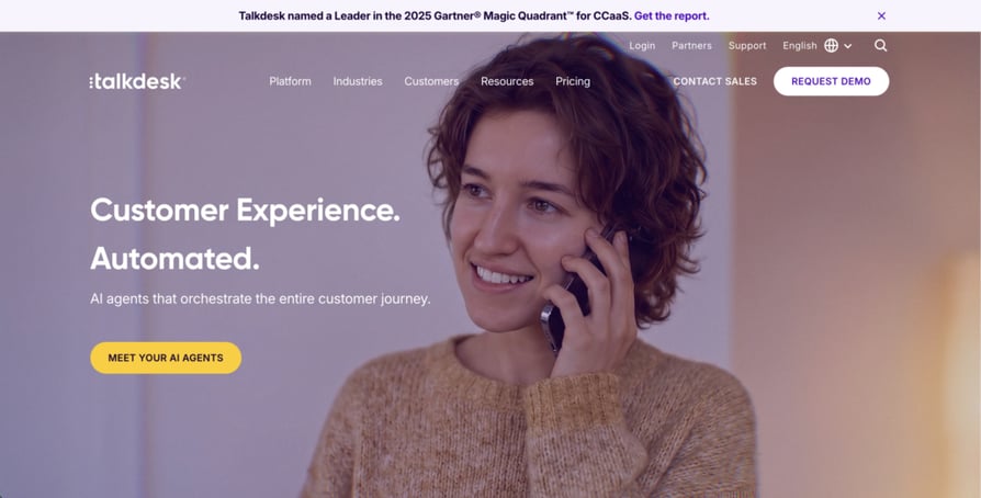 talkdesk homepage
