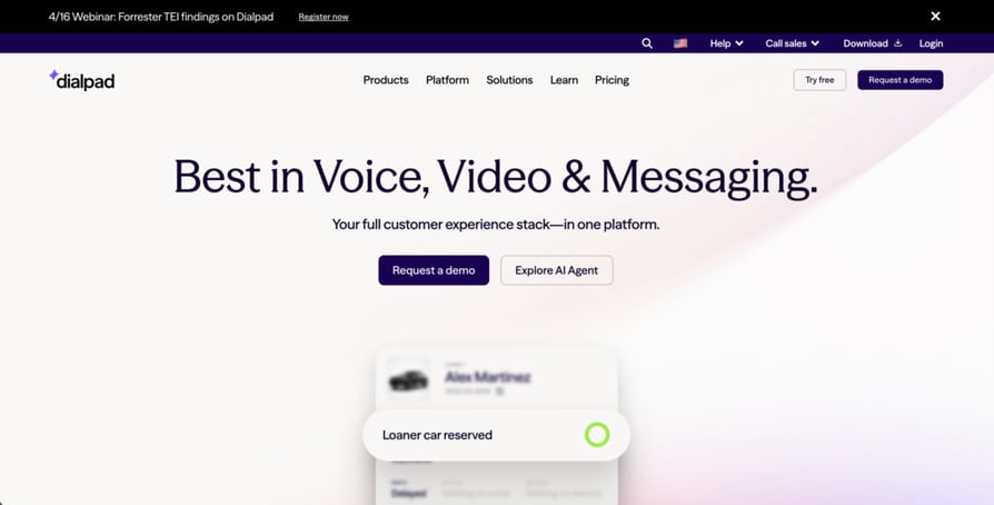 dialpad homepage