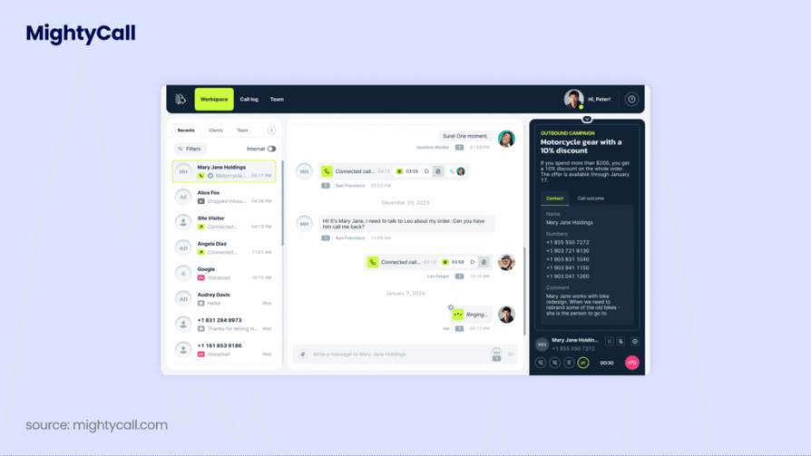 MightyCall-phone-system-dialer