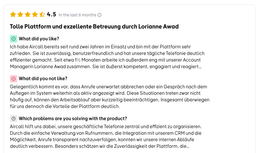 Recensione OMR di Aircall