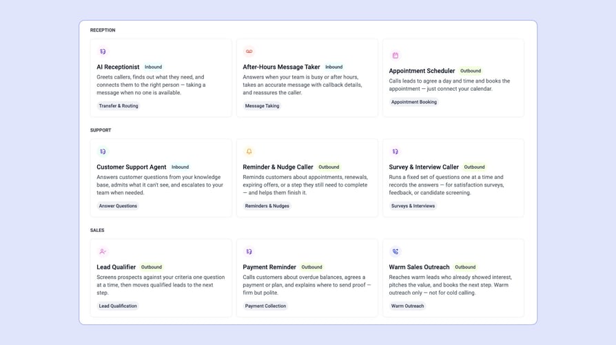 ai voice agent templates cloudtalk
