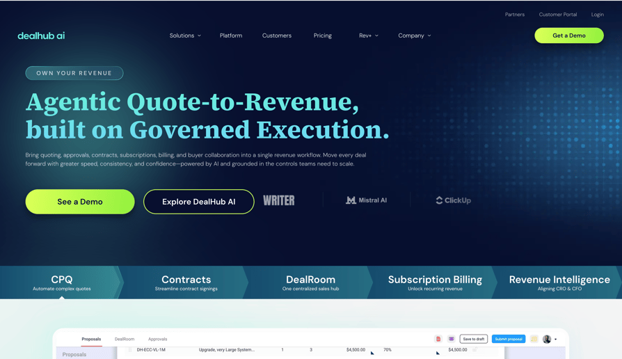 imagem da página inicial do dealhub