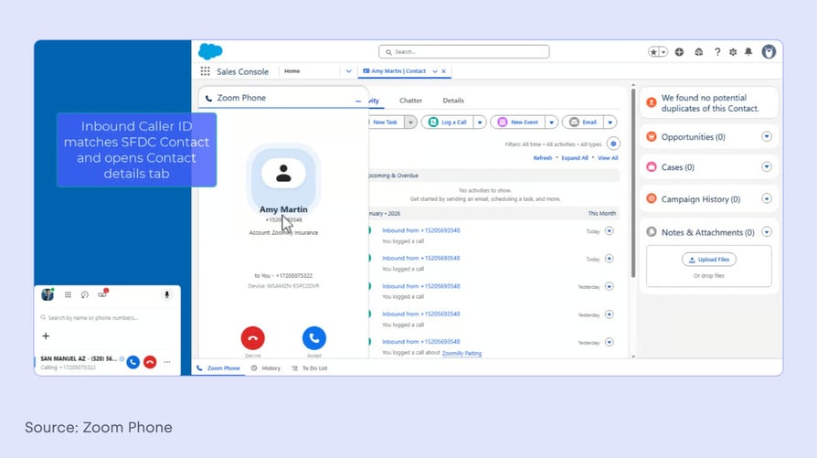 zoom phone salesforce integration