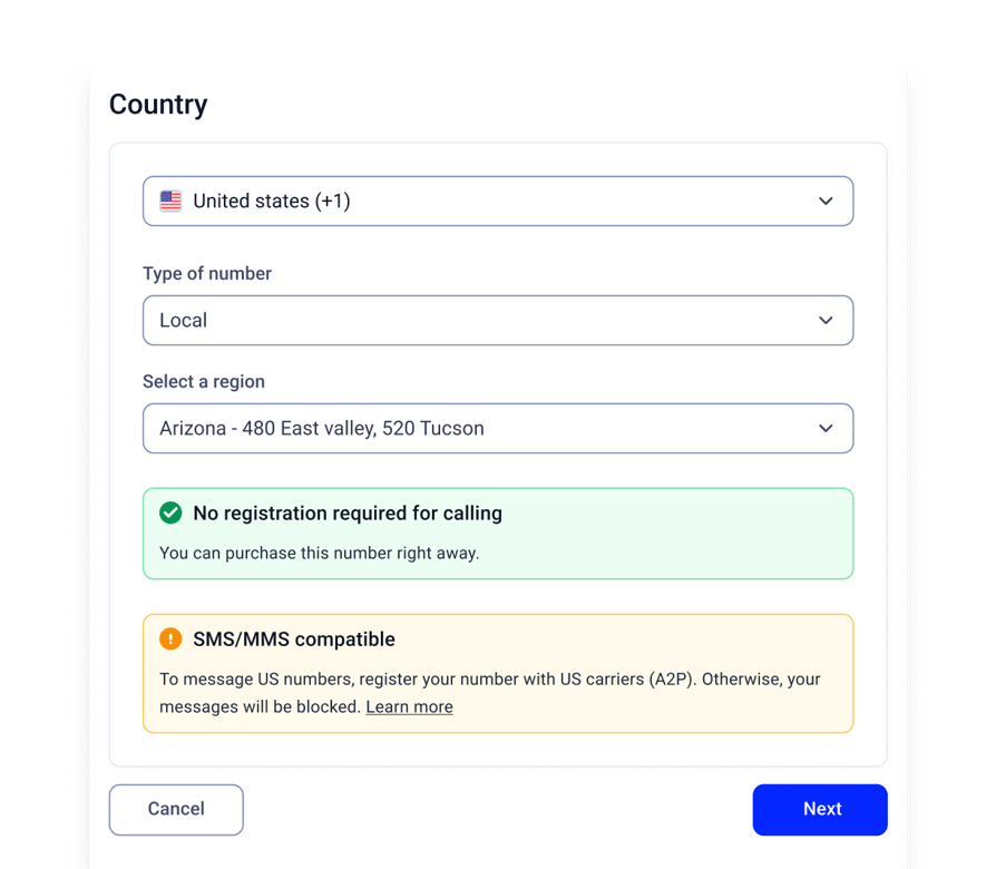 Claim a CloudTalk phone number